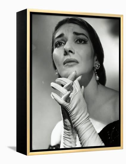 Maria Callas as Floria in Tosca, the Most Renowned Opera Singer of the 1950s-Houston Rogers-Framed Premier Image Canvas