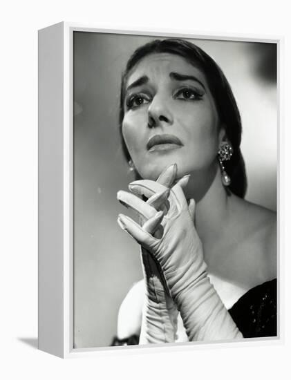 Maria Callas as Floria in Tosca, the Most Renowned Opera Singer of the 1950s-Houston Rogers-Framed Premier Image Canvas