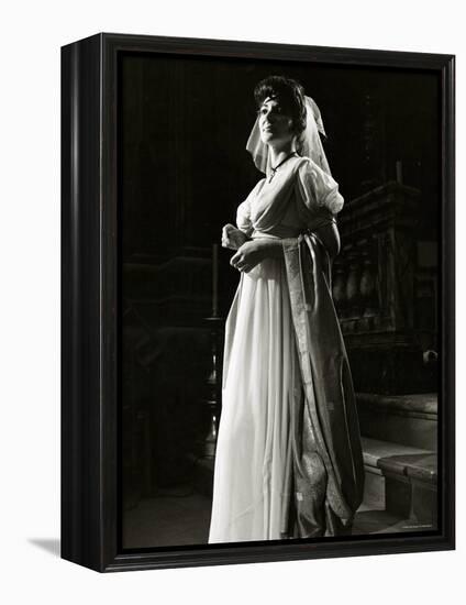 Maria Callas as Floria in Tosca, the Most Renowned Opera Singer of the 1950s-Houston Rogers-Framed Premier Image Canvas