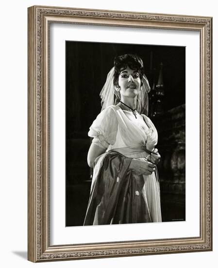 Maria Callas as Floria in Tosca, the Most Renowned Opera Singer of the 1950s-Houston Rogers-Framed Photographic Print