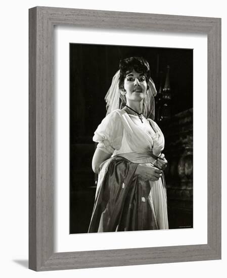 Maria Callas as Floria in Tosca, the Most Renowned Opera Singer of the 1950s-Houston Rogers-Framed Photographic Print