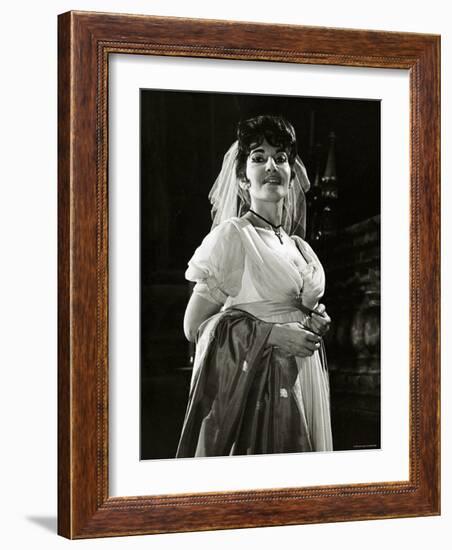 Maria Callas as Floria in Tosca, the Most Renowned Opera Singer of the 1950s-Houston Rogers-Framed Photographic Print