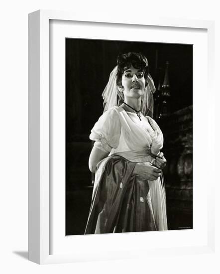 Maria Callas as Floria in Tosca, the Most Renowned Opera Singer of the 1950s-Houston Rogers-Framed Photographic Print