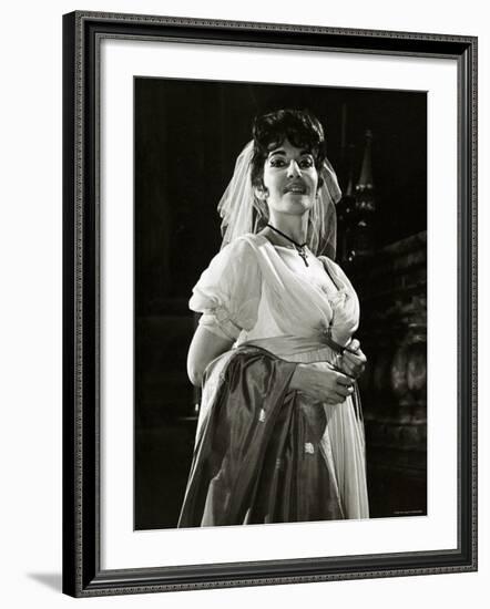 Maria Callas as Floria in Tosca, the Most Renowned Opera Singer of the 1950s-Houston Rogers-Framed Photographic Print