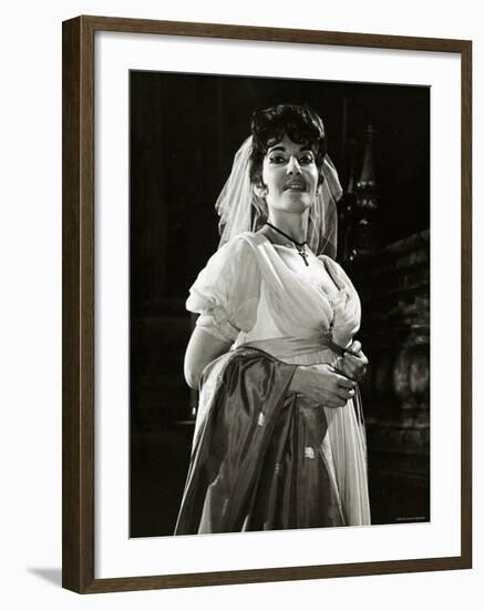 Maria Callas as Floria in Tosca, the Most Renowned Opera Singer of the 1950s-Houston Rogers-Framed Photographic Print