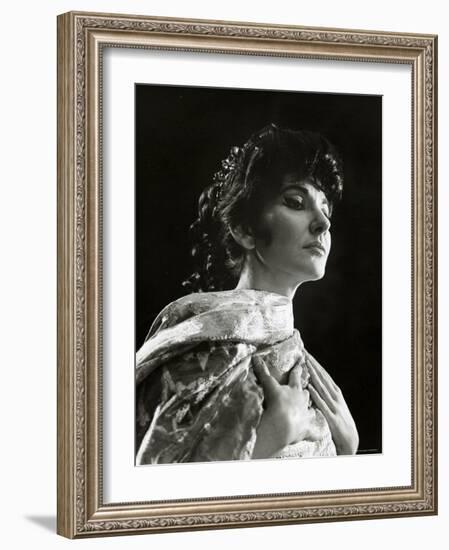 Maria Callas as Floria in Tosca, the Most Renowned Opera Singer of the 1950s-Houston Rogers-Framed Photographic Print