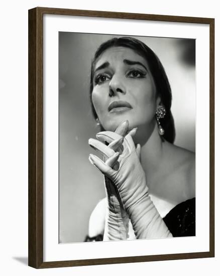 Maria Callas as Floria in Tosca, the Most Renowned Opera Singer of the 1950s-Houston Rogers-Framed Photographic Print