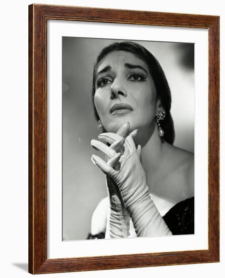 Maria Callas as Floria in Tosca, the Most Renowned Opera Singer of the 1950s-Houston Rogers-Framed Photographic Print