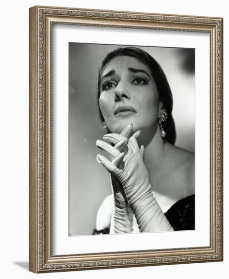 Maria Callas as Floria in Tosca, the Most Renowned Opera Singer of the 1950s-Houston Rogers-Framed Photographic Print