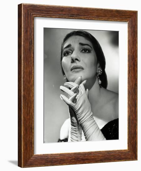 Maria Callas as Floria in Tosca, the Most Renowned Opera Singer of the 1950s-Houston Rogers-Framed Photographic Print