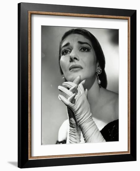 Maria Callas as Floria in Tosca, the Most Renowned Opera Singer of the 1950s-Houston Rogers-Framed Photographic Print