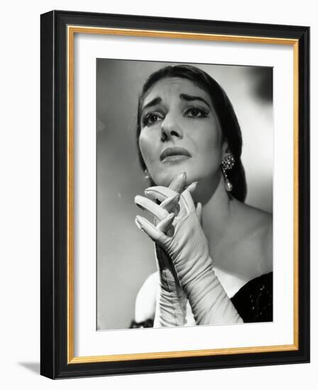 Maria Callas as Floria in Tosca, the Most Renowned Opera Singer of the 1950s-Houston Rogers-Framed Photographic Print