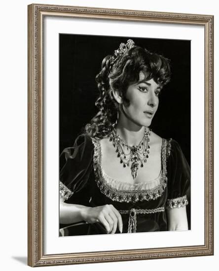 Maria Callas as Floria in Tosca, the Most Renowned Opera Singer of the 1950s-Houston Rogers-Framed Photographic Print