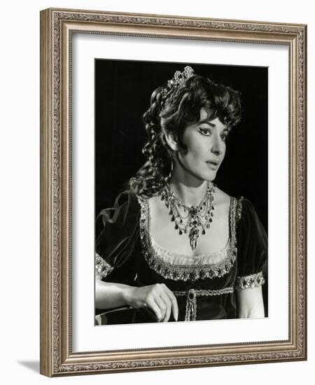 Maria Callas as Floria in Tosca, the Most Renowned Opera Singer of the 1950s-Houston Rogers-Framed Photographic Print