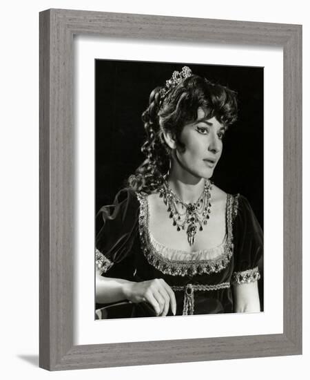 Maria Callas as Floria in Tosca, the Most Renowned Opera Singer of the 1950s-Houston Rogers-Framed Photographic Print