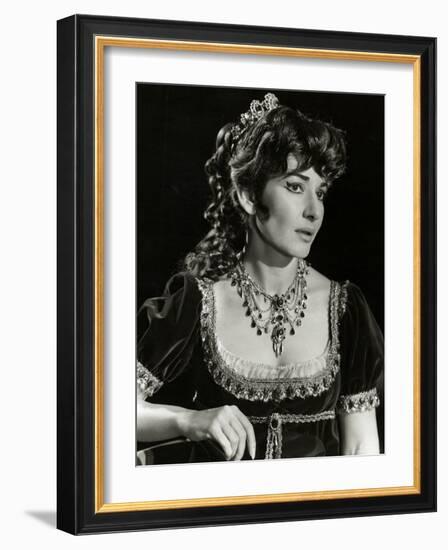 Maria Callas as Floria in Tosca, the Most Renowned Opera Singer of the 1950s-Houston Rogers-Framed Photographic Print