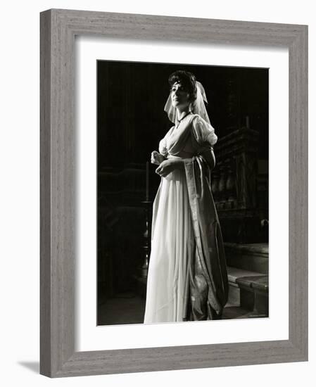 Maria Callas as Floria in Tosca, the Most Renowned Opera Singer of the 1950s-Houston Rogers-Framed Photographic Print