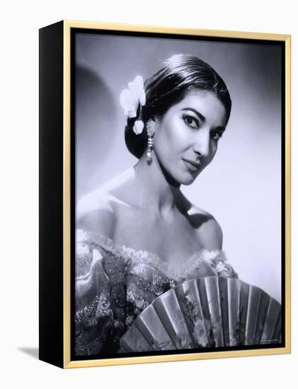 Maria Callas, December 2, 1923 - September 16, 1977, the Most Renowned Opera Singer of the 1950s-Houston Rogers-Framed Premier Image Canvas