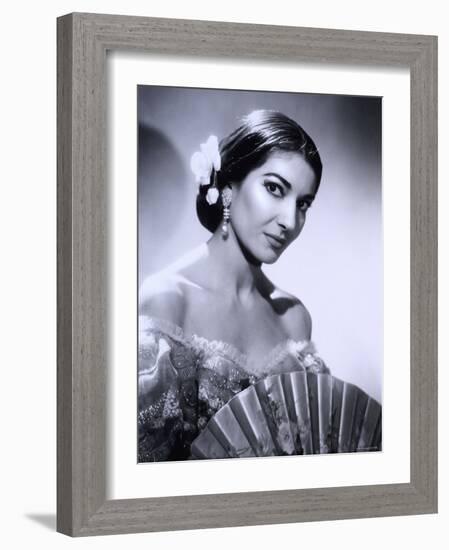 Maria Callas, December 2, 1923 - September 16, 1977, the Most Renowned Opera Singer of the 1950s-Houston Rogers-Framed Premium Photographic Print