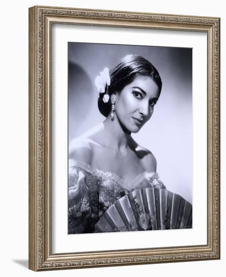 Maria Callas, December 2, 1923 - September 16, 1977, the Most Renowned Opera Singer of the 1950s-Houston Rogers-Framed Photographic Print