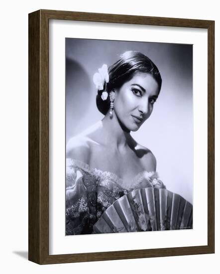 Maria Callas, December 2, 1923 - September 16, 1977, the Most Renowned Opera Singer of the 1950s-Houston Rogers-Framed Photographic Print