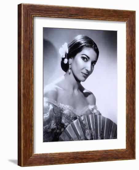 Maria Callas, December 2, 1923 - September 16, 1977, the Most Renowned Opera Singer of the 1950s-Houston Rogers-Framed Photographic Print