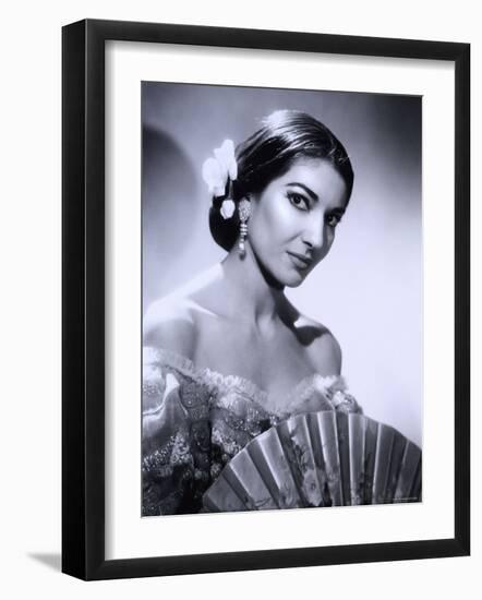 Maria Callas, December 2, 1923 - September 16, 1977, the Most Renowned Opera Singer of the 1950s-Houston Rogers-Framed Photographic Print