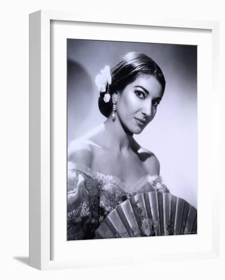 Maria Callas, December 2, 1923 - September 16, 1977, the Most Renowned Opera Singer of the 1950s-Houston Rogers-Framed Photographic Print