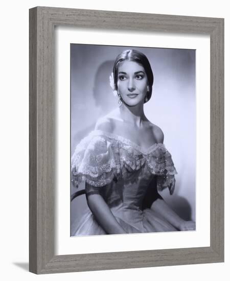 Maria Callas, December 2, 1923 - September 16, 1977, the Most Renowned Opera Singer of the 1950s-Houston Rogers-Framed Photographic Print