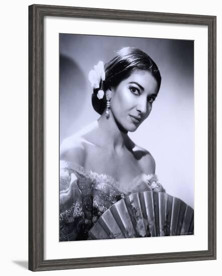 Maria Callas, December 2, 1923 - September 16, 1977, the Most Renowned Opera Singer of the 1950s-Houston Rogers-Framed Photographic Print