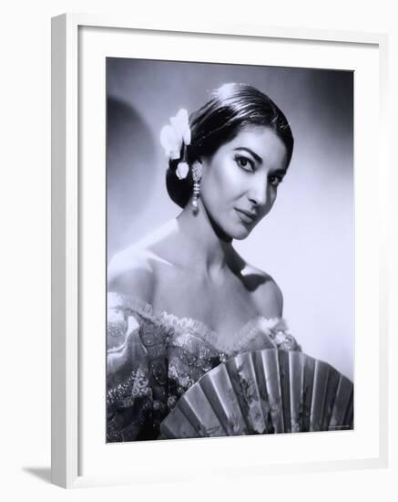 Maria Callas, December 2, 1923 - September 16, 1977, the Most Renowned Opera Singer of the 1950s-Houston Rogers-Framed Photographic Print