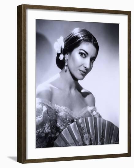 Maria Callas, December 2, 1923 - September 16, 1977, the Most Renowned Opera Singer of the 1950s-Houston Rogers-Framed Photographic Print