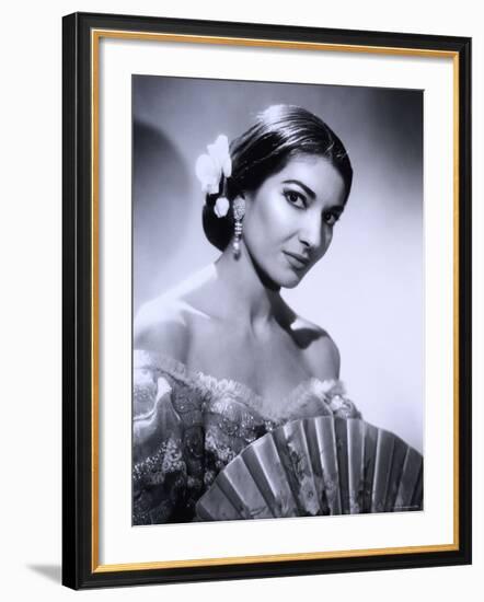 Maria Callas, December 2, 1923 - September 16, 1977, the Most Renowned Opera Singer of the 1950s-Houston Rogers-Framed Photographic Print