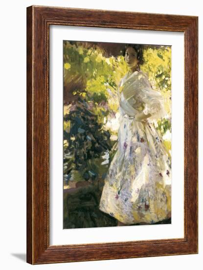 Maria Dressed as Valencian Farmer-Joaquín Sorolla y Bastida-Framed Art Print