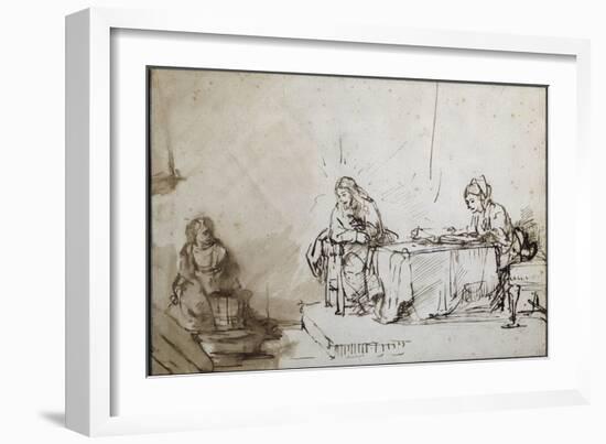 Maria et Martha-Rembrandt van Rijn-Framed Giclee Print