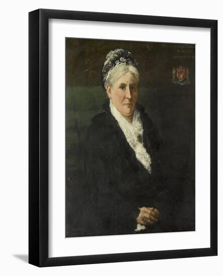 Maria Hermina Heemskerk. Echtgenote Van Menno David Graaf Van Limburg Stirum-Hendrik Willem Mesdag-Framed Art Print