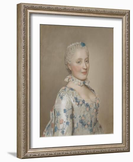 Maria Josepha of Saxony, Dauphine of France, 1749 (Pastel on Paper)-Jean-Etienne Liotard-Framed Giclee Print