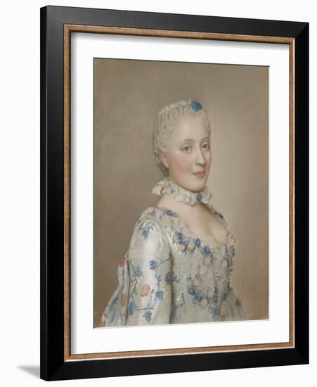 Maria Josepha of Saxony, Dauphine of France, 1749 (Pastel on Paper)-Jean-Etienne Liotard-Framed Giclee Print