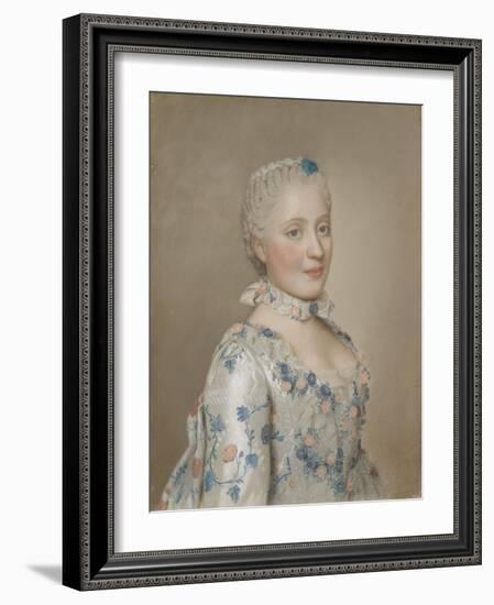 Maria Josepha of Saxony, Dauphine of France, 1749 (Pastel on Paper)-Jean-Etienne Liotard-Framed Giclee Print