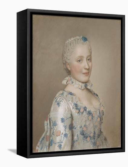 Maria Josepha of Saxony, Dauphine of France, 1749 (Pastel on Paper)-Jean-Etienne Liotard-Framed Premier Image Canvas