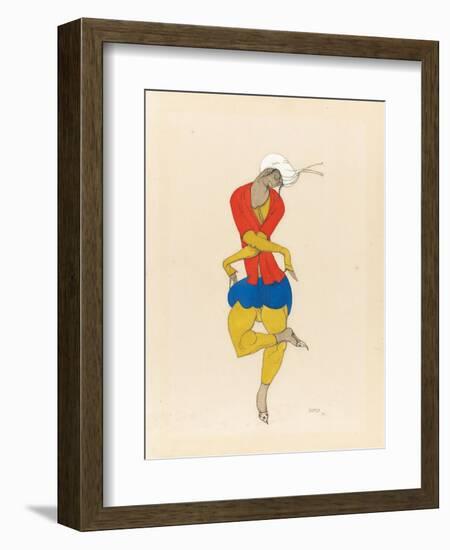 Maria Kuznetsova, Costume Design for 'L'Adoration', 1922 (Pencil and Gouache on Paper)-Leon Bakst-Framed Giclee Print