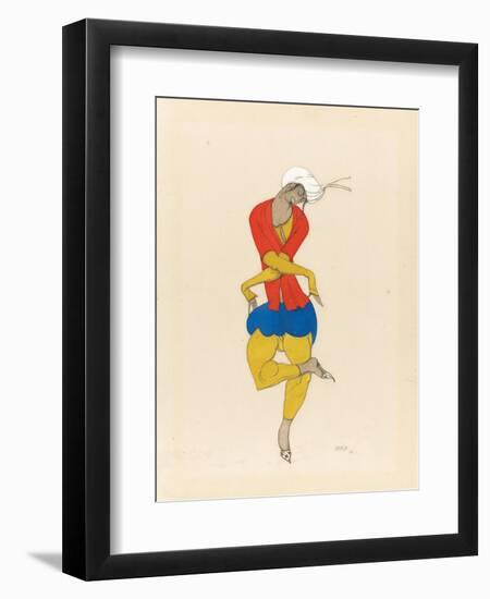 Maria Kuznetsova, Costume Design for 'L'Adoration', 1922 (Pencil and Gouache on Paper)-Leon Bakst-Framed Giclee Print