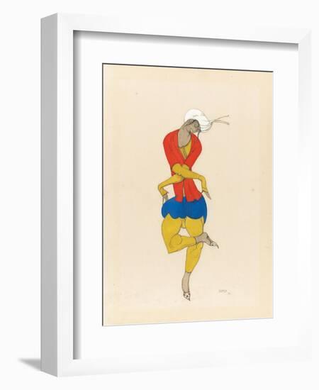 Maria Kuznetsova, Costume Design for 'L'Adoration', 1922 (Pencil and Gouache on Paper)-Leon Bakst-Framed Giclee Print