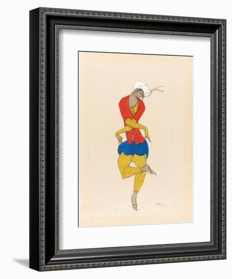 Maria Kuznetsova, Costume Design for 'L'Adoration', 1922 (Pencil and Gouache on Paper)-Leon Bakst-Framed Giclee Print