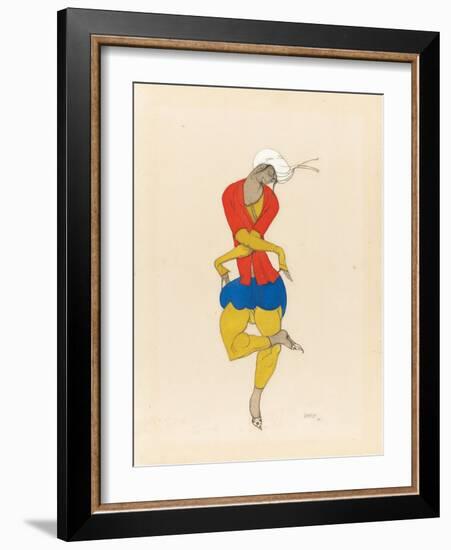 Maria Kuznetsova, Costume Design for 'L'Adoration', 1922 (Pencil and Gouache on Paper)-Leon Bakst-Framed Giclee Print