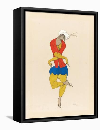 Maria Kuznetsova, Costume Design for 'L'Adoration', 1922 (Pencil and Gouache on Paper)-Leon Bakst-Framed Premier Image Canvas