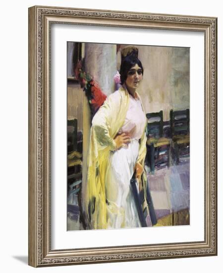 Maria La Guapa-Joaquín Sorolla y Bastida-Framed Art Print