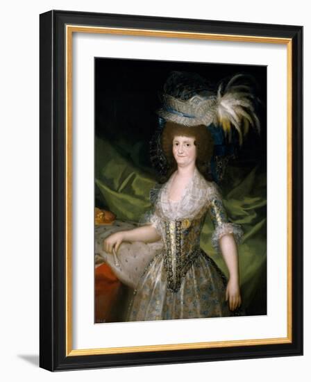 Maria Luisa of Parma, Queen of Spain, 1790-Francisco de Goya-Framed Giclee Print