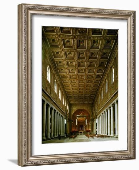 Maria Maggiore, Interior View of Nave Toward Apse-null-Framed Giclee Print