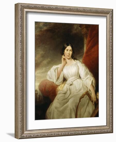 Maria Malibran-Garcia (1808-1836), dans le rôle de Desdémone, à l'acte III-Henri Decaisne-Framed Giclee Print